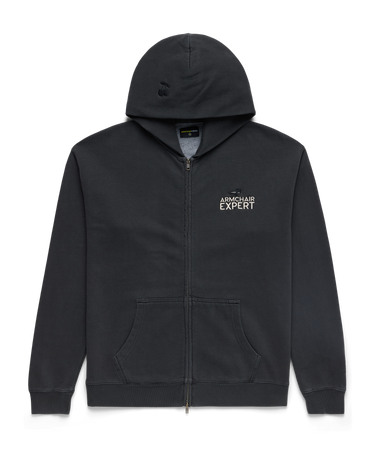 AE Logo Zip Hoodie Faded Black